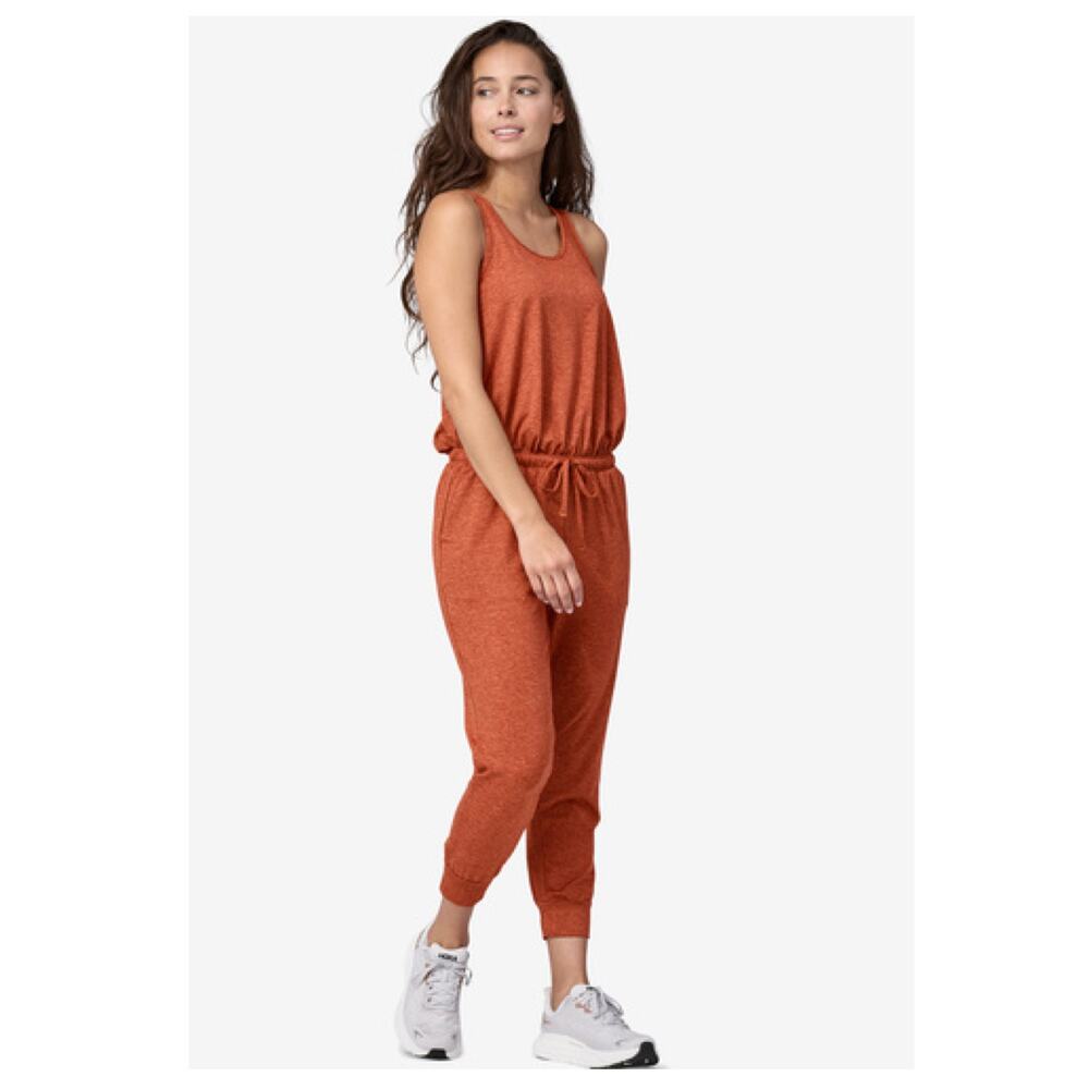 Patagonia Sienna Clay Orange Spacedye Seabrook Jumpsuit Sz.M